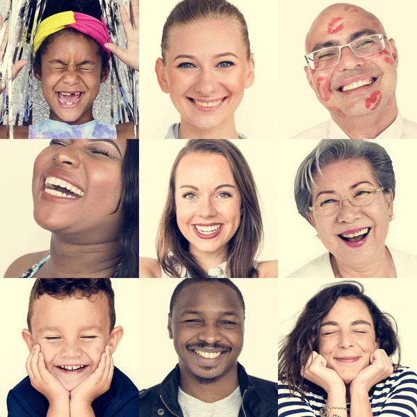 Gente con felicidad cara expresión — Foto de Stock