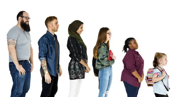 Set of diversity people full body — Stock Photo, Image