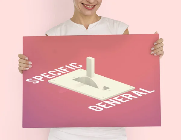 Kvinna anläggning banner — Stockfoto