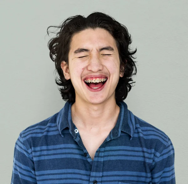 Laughing guy in the studio — Stock Photo, Image