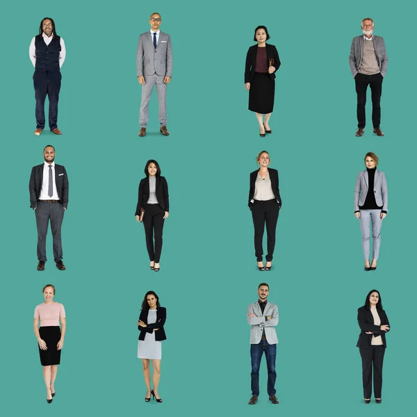 Set of diversity business people — Stock Photo, Image