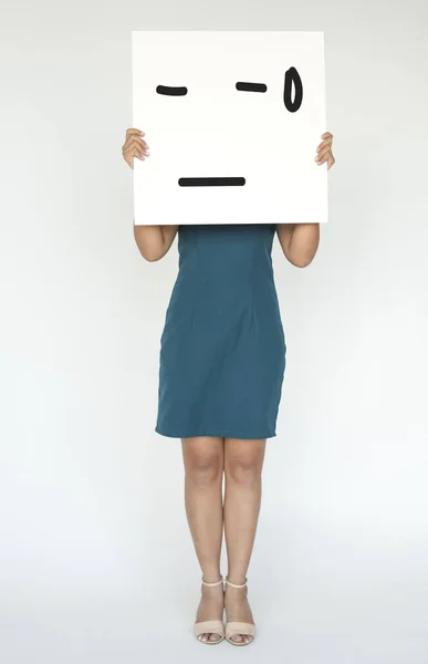 Osoba, která drží Transparent papír — Stock fotografie