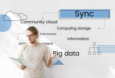 Poster çalışma iş adamı