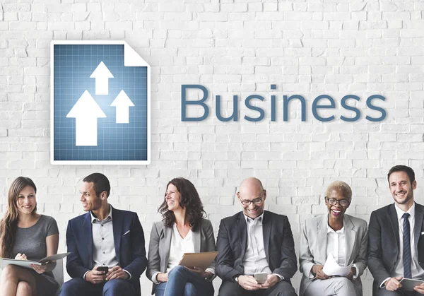 Business people in row — Stock Photo, Image