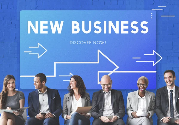 Business people in row — Stock Photo, Image