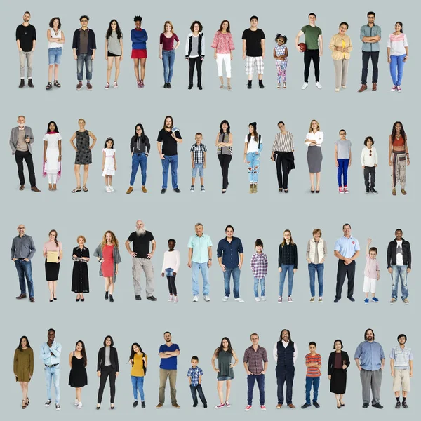 Set of diversity people — Stock Photo, Image