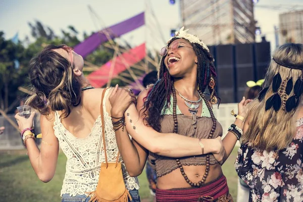 People Enjoying Music Festival — Stock Photo, Image