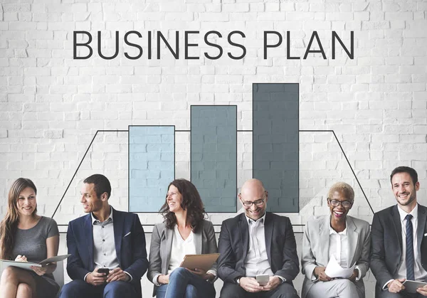 Business people in row — Stock Photo, Image