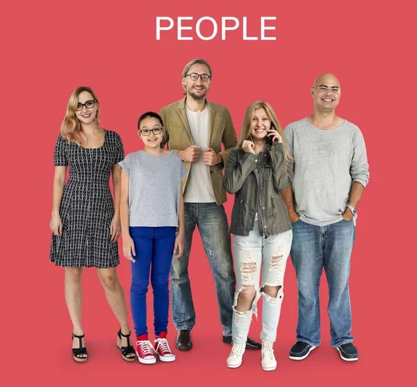 Gruppe von Diversity-Menschen zusammen — Stockfoto