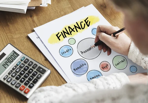 Business person working at table — Stock Photo, Image