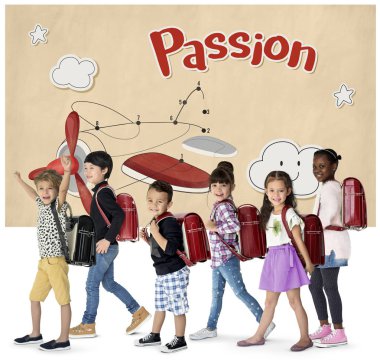 çok ırklı okul çocukları