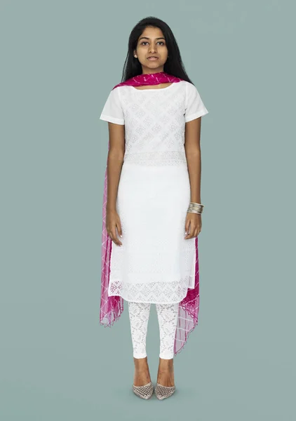 Indian woman in Churidar Suit — Stock Photo, Image