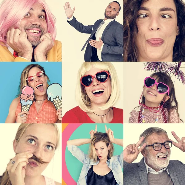 People with happy Face Expression — Stock Photo, Image