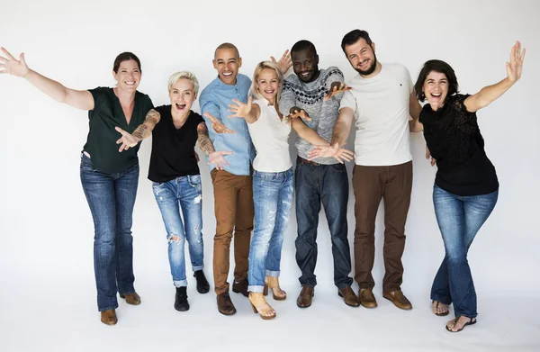 Studio poz çeşitlilik insanlar — Stok fotoğraf