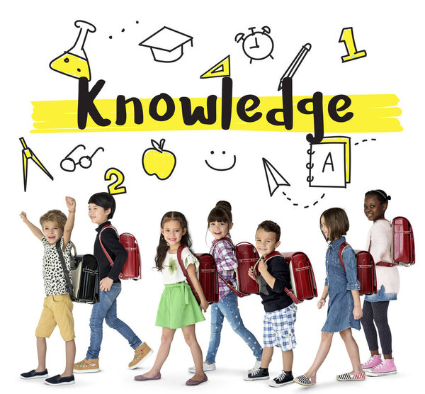 multiracial school children