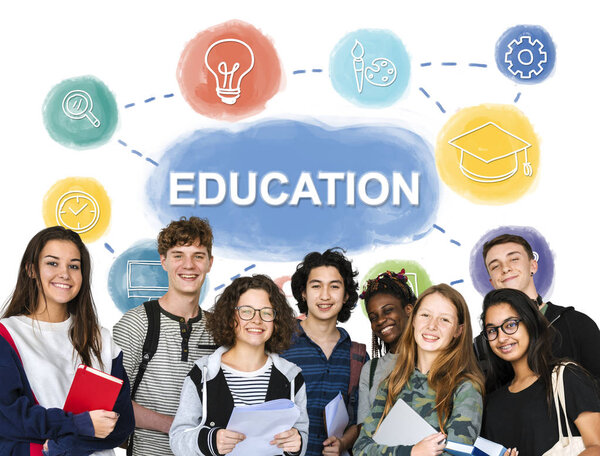  students standing in the studio