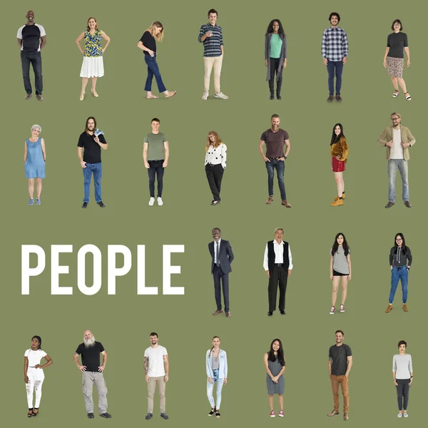 çok uluslu insanlarla koleksiyonu