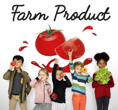 Sebze ile küçük çocuk