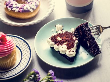 Çay tatlı cafe bar yemek boş zaman, özgün photoset