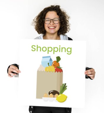 Kız holding tasarlamak