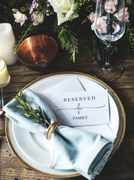 Reserved Service Elegance Luxury Party Original Photoset — Stock Photo, Image