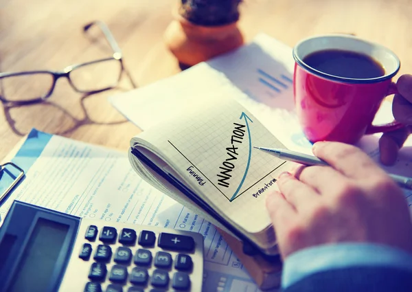 Business person writing notes — Stock Photo, Image