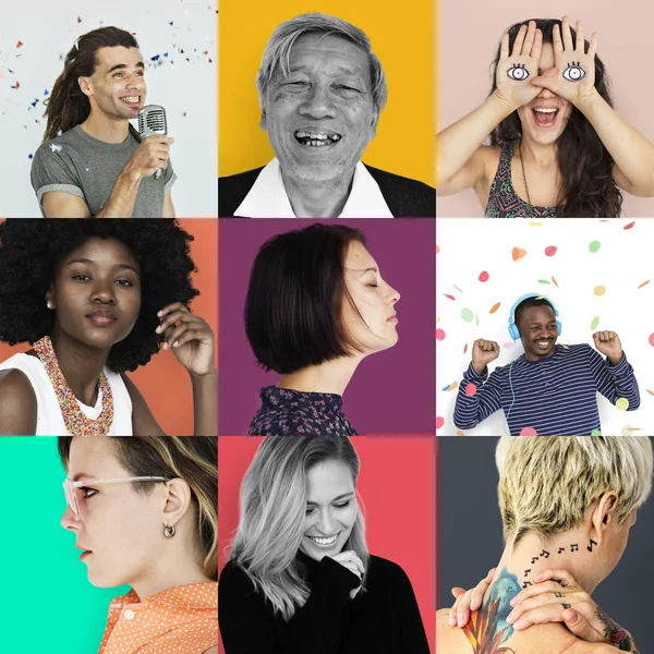 Pessoas com emoções diferentes — Fotografia de Stock