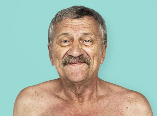 Adulto Homem sênior com bigode — Fotografia de Stock