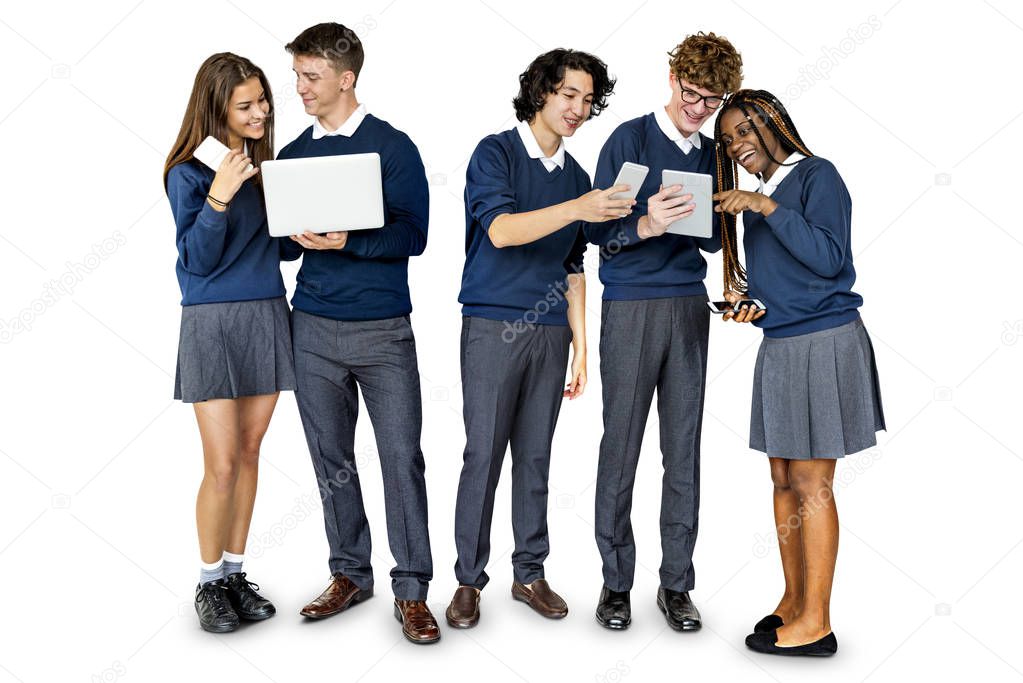 Students Using Digital Devices