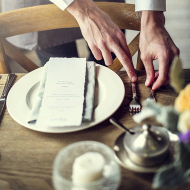 Butler hazırlamak yemek ve mutfak gereçler, orijinal photoset