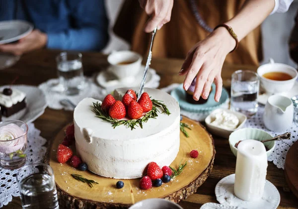 Friends Gathering on Tea Party — Stock Photo, Image