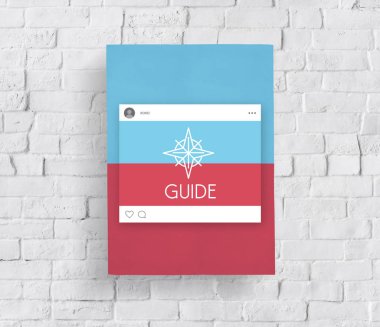 Tuğla duvar grafik ile banner  