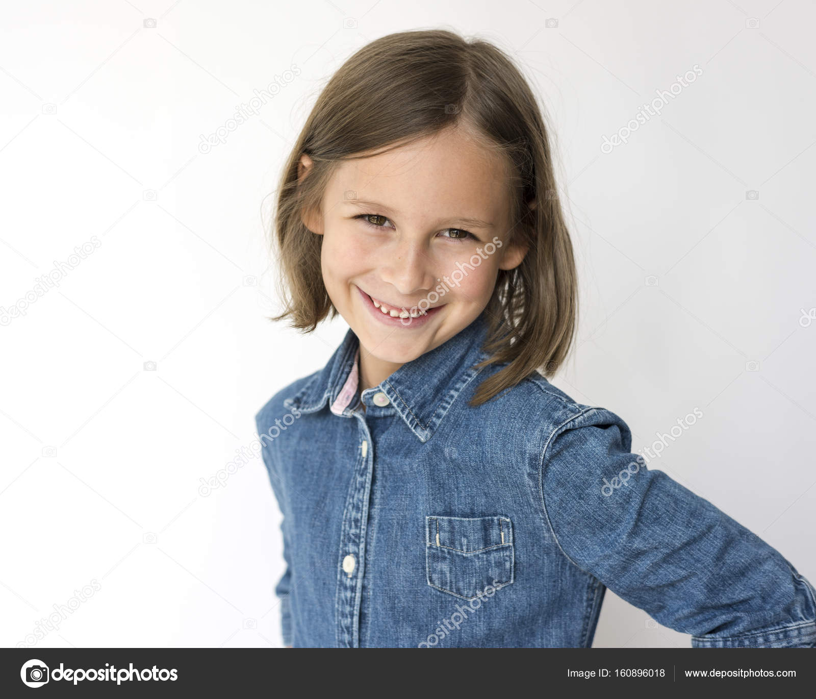 Cute Little Girl With Short Hair Stock Photo C Rawpixel