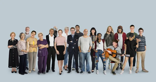 Groep diversiteit mensen samen — Stockfoto