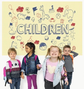 çok ırklı okul çocukları