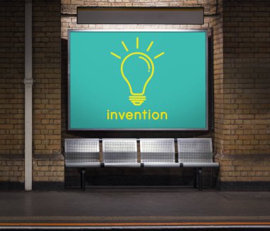 Otobüs durağı koltuklar ve reklam kurulu