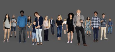 çeşitlilik insanlar birlikte ayakta 