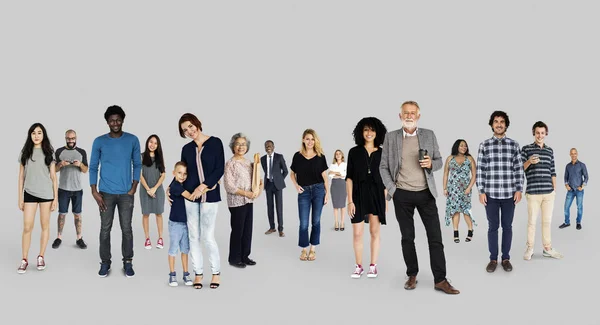 Diversité personnes debout ensemble — Photo