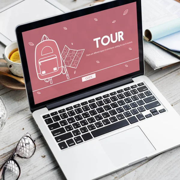 Tablo açılan çalışma laptop