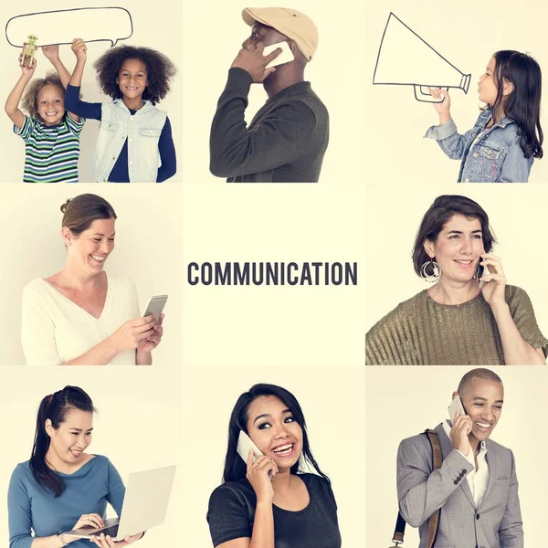 Diversity People With Communication — Stock Photo, Image