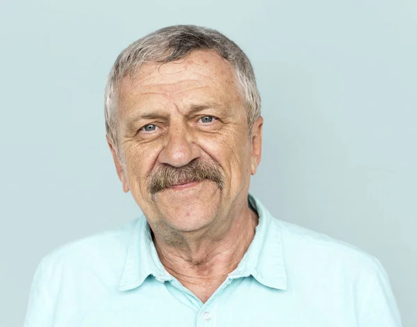 Homme âgé avec moustache — Photo