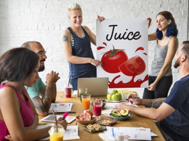 insanların kahvaltı ile Toplantı