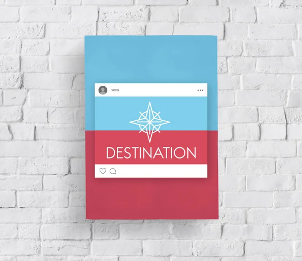 Tuğla duvar grafik ile banner  