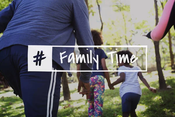 African family in park — Stock Photo, Image