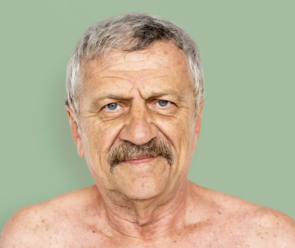 Älterer Mann mit Schnurrbart — Stockfoto