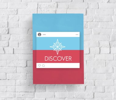 Tuğla duvar grafik ile banner  