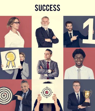 Kolaj çeşitlilik iş adamları