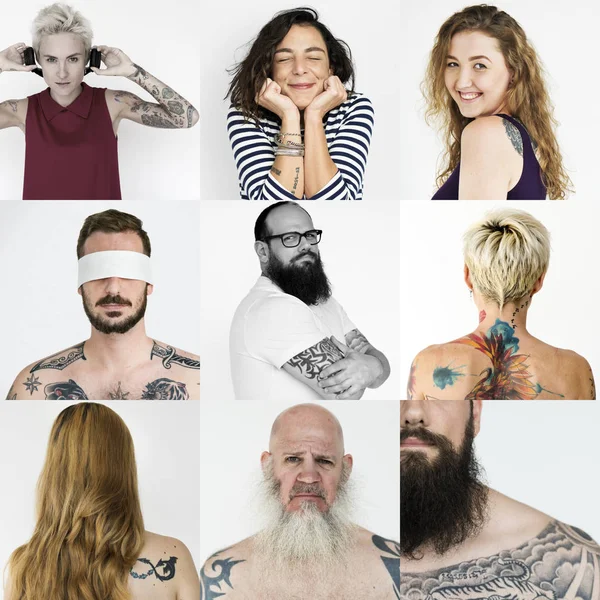 Personer som visar tatueringar — Stockfoto