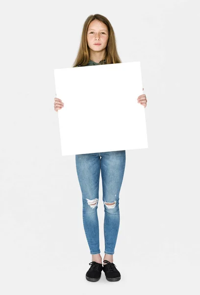 Person  Holding empty Placard — Stock Photo, Image