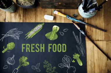 Boya fırçaları ve tablo tasarlamak